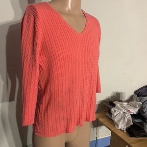 Coral L.L. Bean sweater